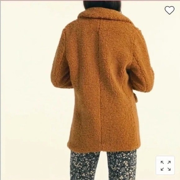 J. Crew NWT Adobe Clay Teddy Sherpa Jacket Size XL - Picture 4 of 10